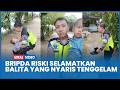 Aksi Heroik Bripda Riski Pertaruhkan Nyawa Terjun ke Rawa Selamatkan Balita Nyaris Tenggelam
