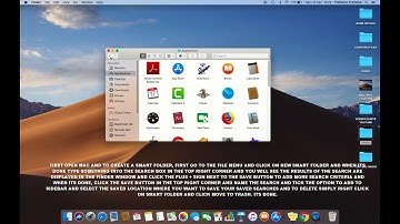 HOW TO CREATE SMART FOLDERS IN MAC OS MOJAVE