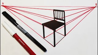 İki Noktalı Perspektif Nasıl Çizilir-Basit Adımlarla Perspektif -Görsel Sanatlar Dersi Etkinlikleri