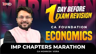 CA Foundation Economics | One Day Before Exam Imp.Chapters Marathon Revision | CA Mohnish Vora | SPC