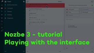 Playing with the interface - Nozbe 3 tutorial 1/13