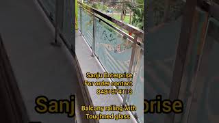 Balcony steel railing with toughned glass #hardwork #highlight #steel #steelers