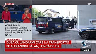 Duba Cu Jandarmi Care L-A Transportat Pe Alexandru Bălan, Lovită De Tir