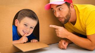 Mike brinca de esconde-esconde com o tio em casa