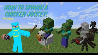 How to spawn Minecraft Chicken Jockeys with one simple trick | Bedrock Edition