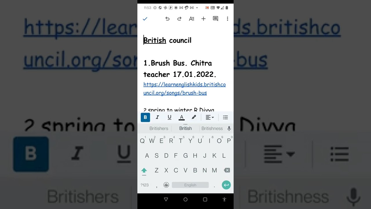 How to paste link and click enter to turn blue colour.