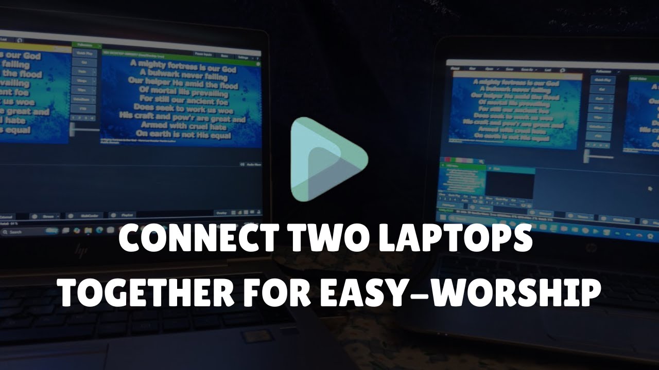 How to Connect Easy worship to vMix on two laptops 