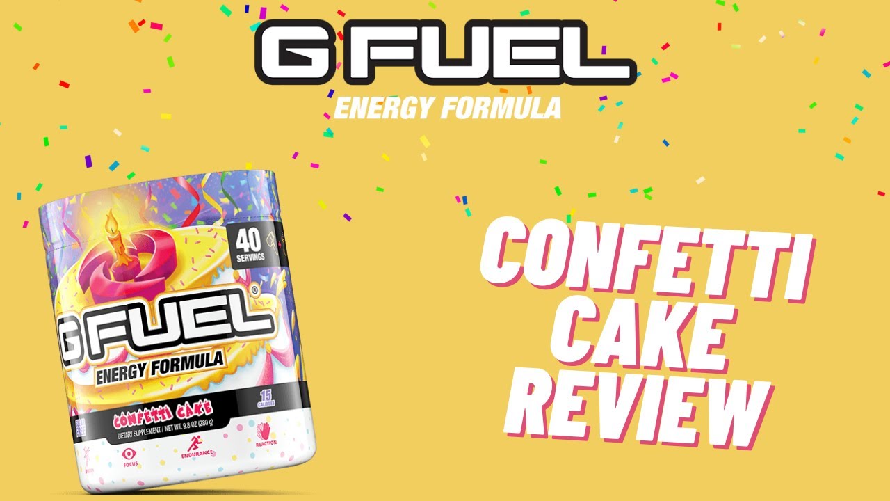Confetti Cake GFUEL Review! The Best Dessert Flavor? YouTube