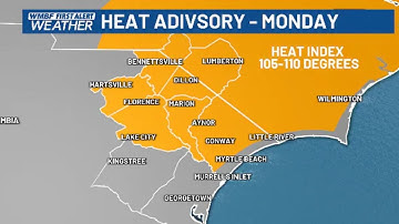 FIRST ALERT: Heat Advisory in effect for Monday