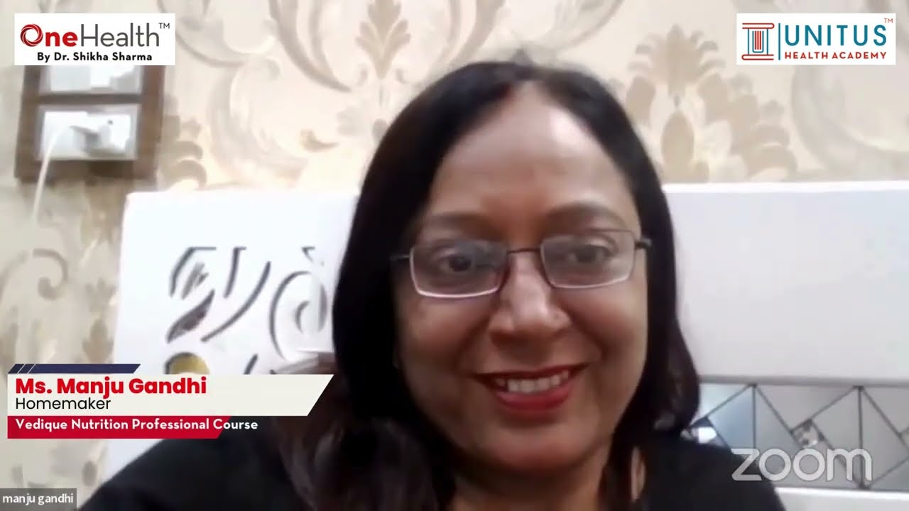 Manju Gandhi's Alumni Testimonial | Unitus OneHealth Academy by Dr. Shikha Sharma