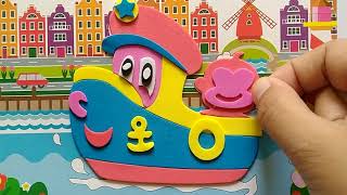DIY how to put together a boat-shaped puzzle whose job is to guard the waters screenshot 4