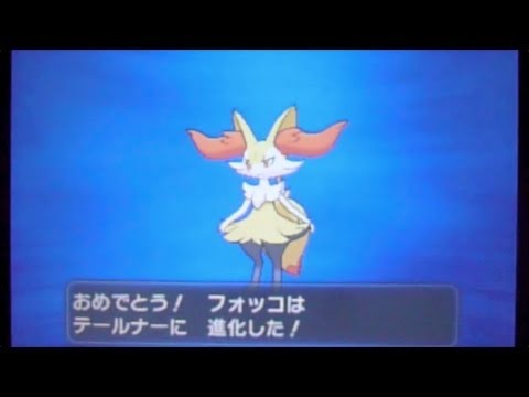 ポケットモンスターx Y 8 4番道路 フォッコの進化 Youtube