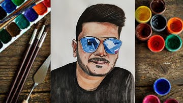Drawing Vishal Mishra 😍| Water colour drawing | Timelapse video