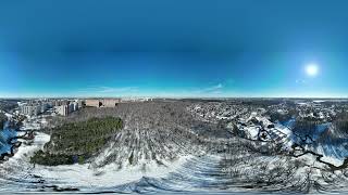 Spherical panorama 360 of the river valley