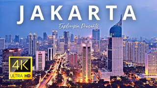 Jakarta, Indonesia 🇮🇩 dalam 4K ULTRA HD 60FPS di malam hari dengan Drone