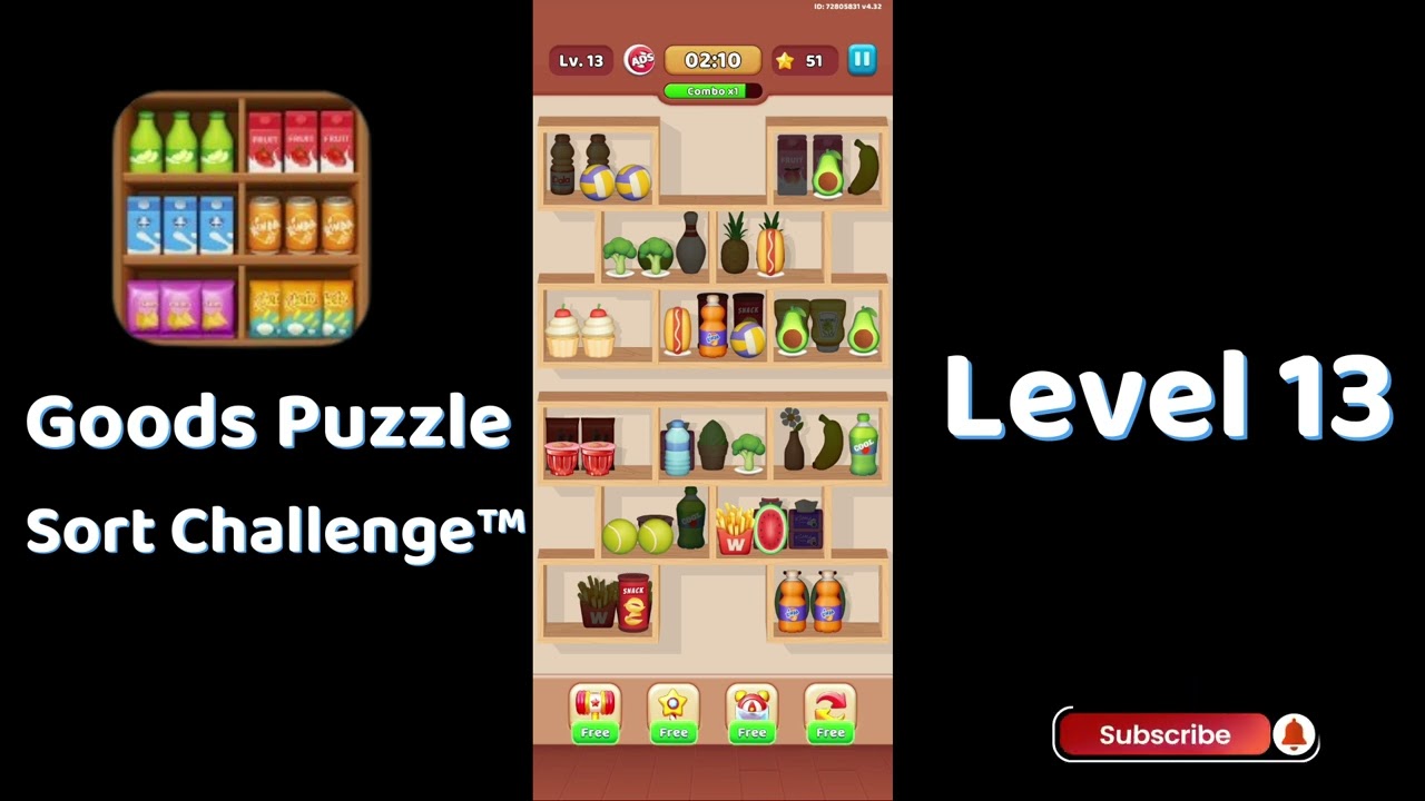 Goods Puzzle Sort Challenge Level 13 Walkthrough 📦 | Sorting Puzzle Game | Tips & Tricks | Go Answer