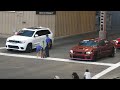 Widebody Hellcat Charger vs Jeep Trackhawk - drag race