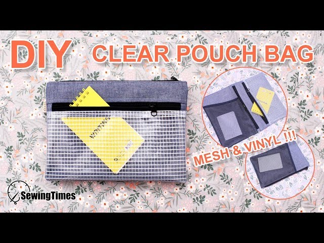 DIY CLEAR POUCH BAG | 클리어 지퍼 파우치 | organizer purse tutorial | 쏘잉스쿨 手作布包 Neceser 簡単ポーチ [sewingtimes]