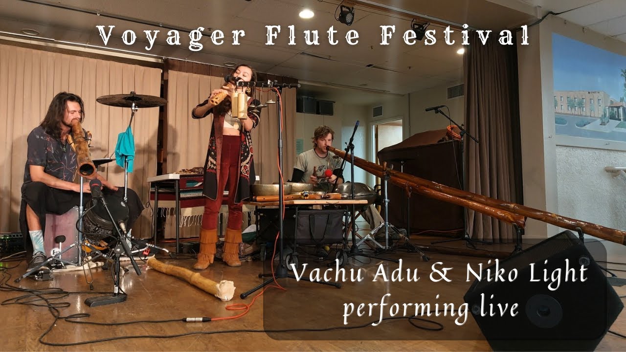 Vachu Adu performing at Voyager Flute Festival featuring Niko Light