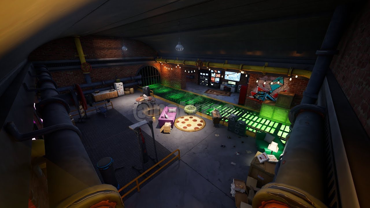 Fortnite Underground HQ tour (TMNT base) YouTube