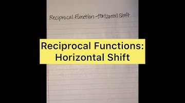 Reciprocal Function - Horizontal Shift