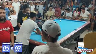 3|7 EFREN BATA REYES VS EDSON UMA TORTOGO EXHIBITION GAME RACE 22 110K @DAET CAM. NORTE