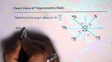How to Determine Exact Value of Trigonometric Ratio MHF4U