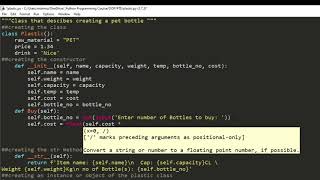 Beginner Object Oriented Programming, Modelling a Plastic Bottle Part 2