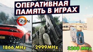 Нужно ли разгонять оперативную память на AMD ryzen ? ТЕСТ 1600,1866,2133,2666,2999,3200 MHz