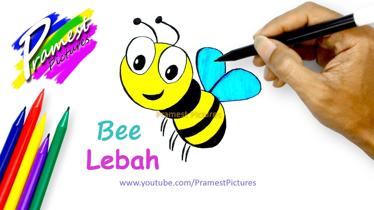 Lebah Cara Menggambar Dan Mewarnai Gambar Hewan Untuk Anak Youtube
