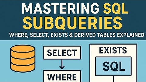 Mastering SQL Subqueries | WHERE, SELECT, EXISTS & Derived Tables Explained | in Hindi 