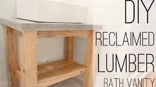 Diy Reclaimed Lumber Bath Vanity