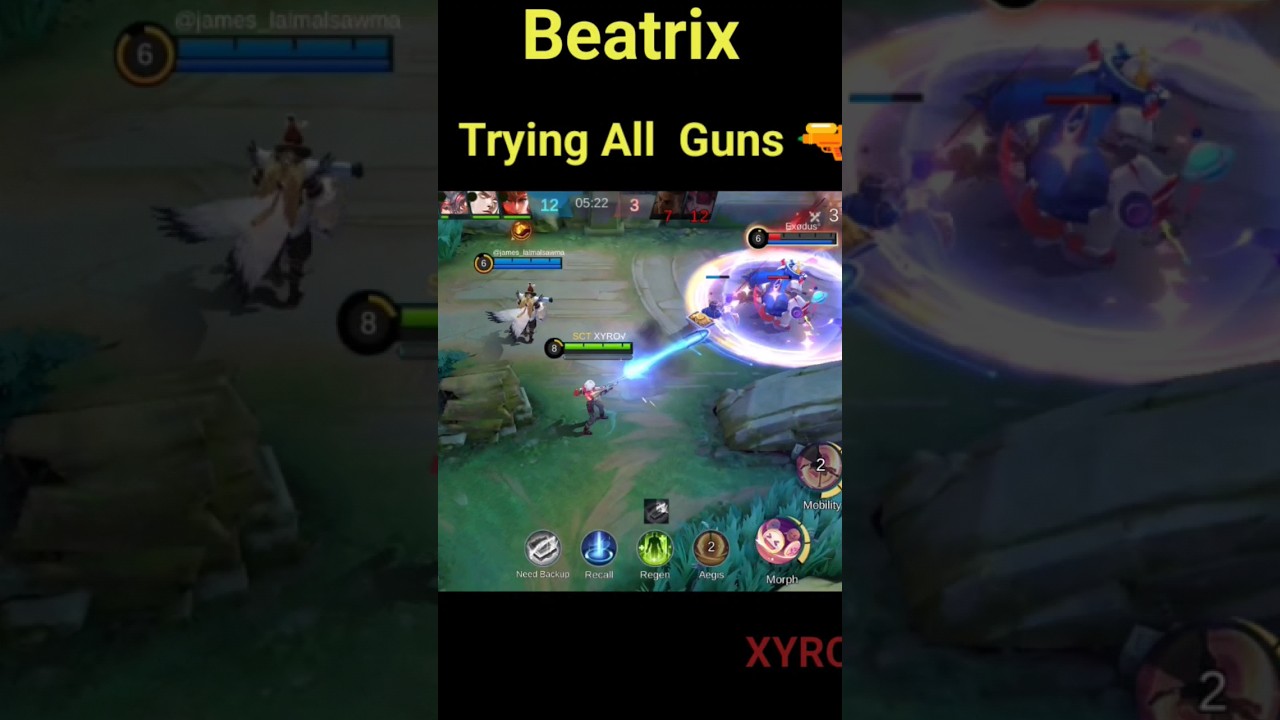 💯Trying All Guns Of Beatrix 🔫 | Mobile Legends 