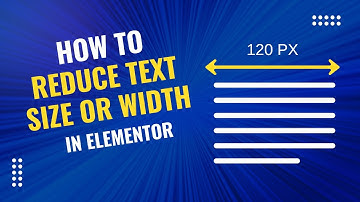 How to reduce size or width of text in Elementor WordPress 2025