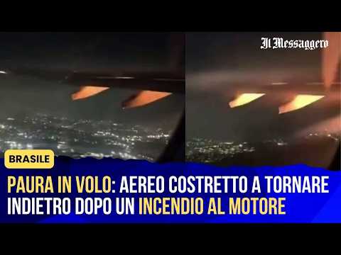 Video Paura in volo: aereo costretto a tornare indietro dopo un incendio al motore