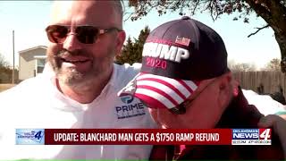 'I`m speechless, you`re so good'  Blanchard man receives much needed refund