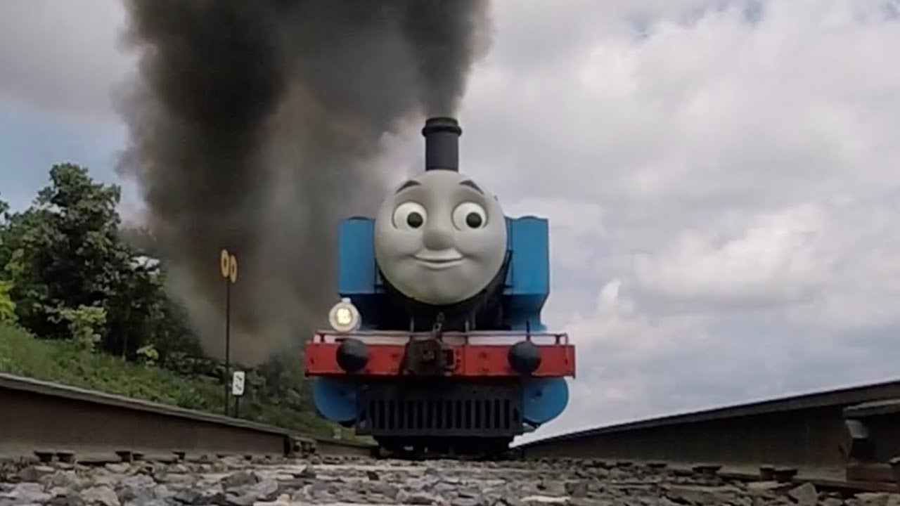 Thomas the Tank Engine runs over camera - YouTube