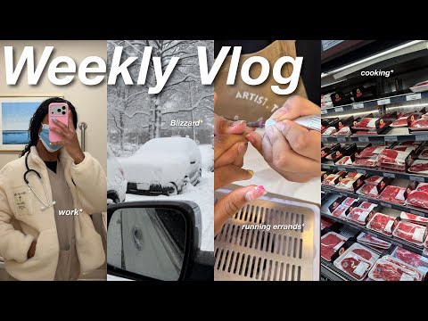 WEEKLY VLOG: work, blizzard, running errands, cooking and more|| Gabriel’s Diary
