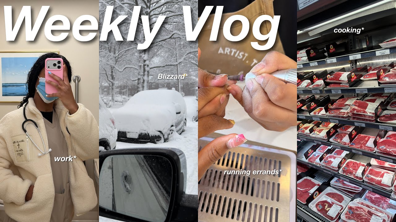 WEEKLY VLOG: work, blizzard, running errands, cooking and more|| Gabriel’s Diary 