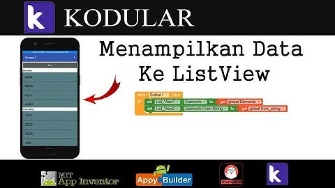 Cara Menampilkan Data Ke ListView - Kodular, Appybuilder, Mit App Inventor, Thunkable