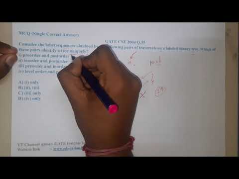 GATE CSE 2004 Q 35 || Trees ||Data Structure || GATE Insights Version: CSE
