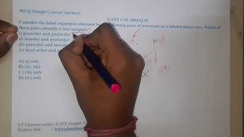 GATE CSE 2004 Q 35 || Trees ||Data Structure || GATE Insights Version: CSE