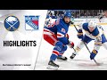 Sabres @ Rangers 4/25/21 | NHL Highlights