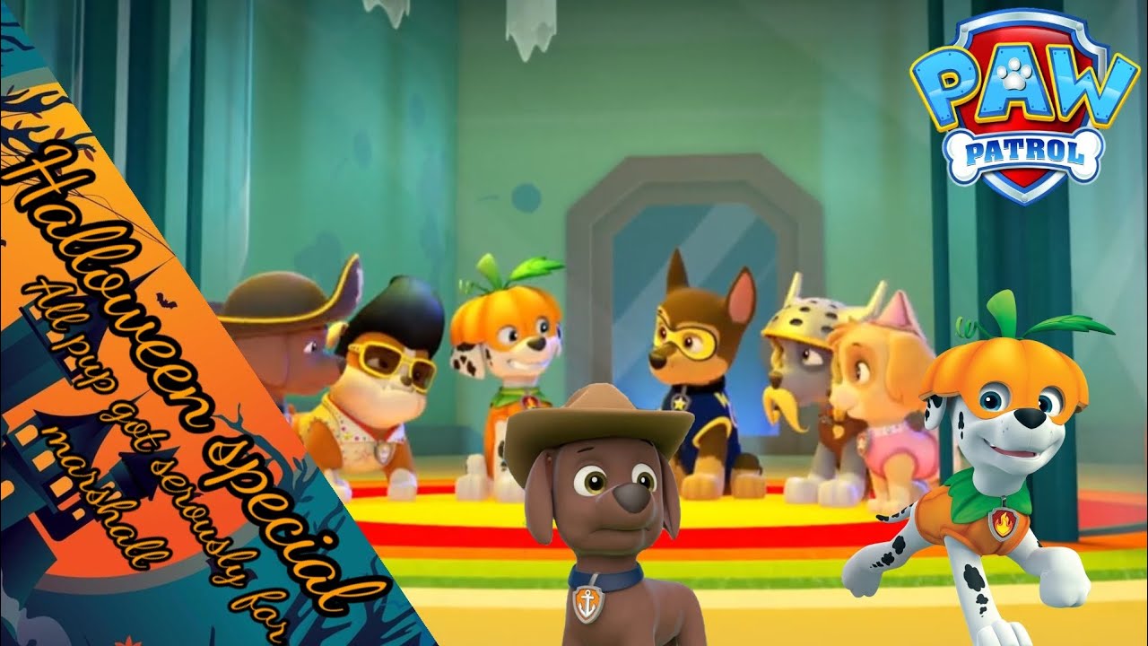 🐾Paw Patrol | 🍬Halloween special All pup got serous for marshall🎃 - YouTube