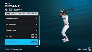 Kris Bryant batting Stance Fix - MLB The Show 25
