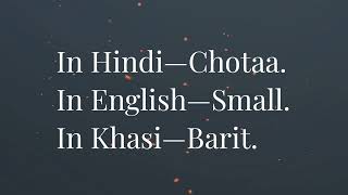 Words to words translation video part-3||English Hindi into Khasi language translation