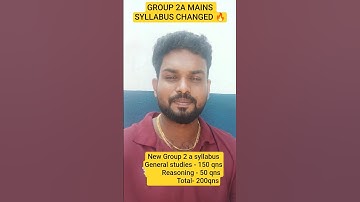GROUP 2A MAINS SYLLABUS CHANGED 🔥|  GS AND REASONING ONLY| #upsc #tnpscgroup4 #tnpscgroup2 #tnusrb