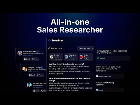 SalesPort | AI Sales Researcher video preview 2