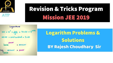 Logarithm Problems || JEE 2019 || RTP