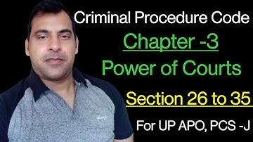 Chapter 3 of crpc /Power of Courts /Section 26 to 35 of crpc /Criminal Procedure Code 1973
